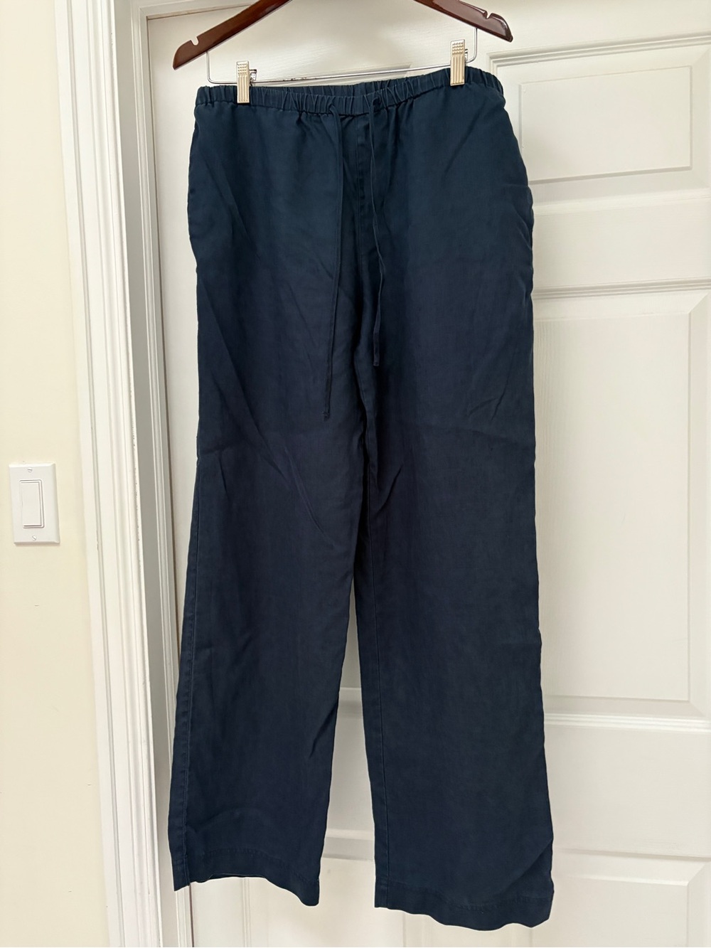 Jones New York Wide Leg Drawstring Pants in Navy